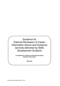 Guidance for External Reviewers of Career Information Advice and Guidance