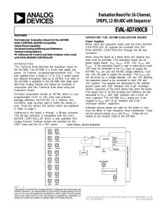 a EVAL-AD7490CB Evaluation Board for 16-Channel, 1MSPS, 12-Bit ADC with Sequencer