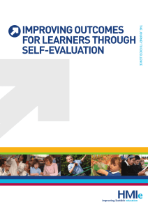 IMPROVING OUTCOMES FOR LEARNERS THROUGH SELF-EVALUATION T