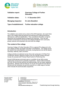 Validation report: Guernsey College of Further  Education