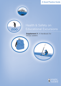 Health &amp; Safety on Educational Excursions A Good Practice Guide Supplement 3: