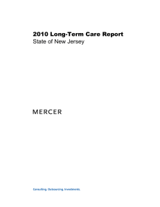 2010 Long-Term Care Report State of New Jersey