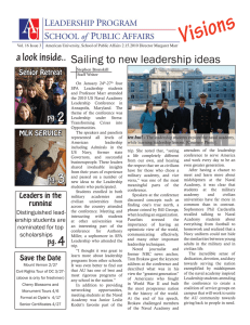 Visions a look inside.. Sailing to new leadership ideas
