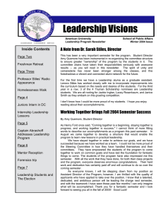 Leadership Visions Inside Contents