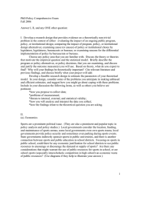 PhD Policy Comprehensive Exam Fall 2006