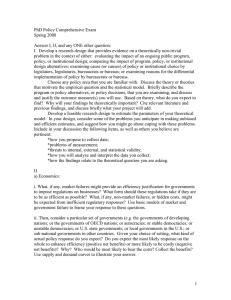 PhD Policy Comprehensive Exam Spring 2008