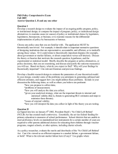 PhD Policy Comprehensive Exam Fall 2009