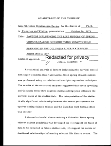 Redacted for privacy in Fisheries and Wildlife presented on