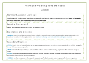 Health and Wellbeing: Food and Health Significant Aspect of Learning 4