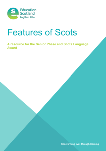 Features of Scots Award