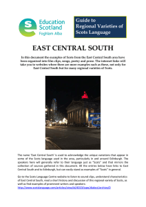 EAST CENTRAL SOUTH  Guide to Regional Varieties of