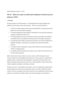 MS 18 – Third year report on audit and development... indicators (WP2)