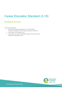 Career Education Standard (3-18) Feedback process