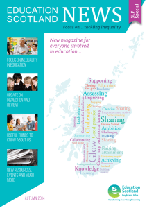 EDUCATION SCOTLAND NEWS SCOTLAND New magazine for