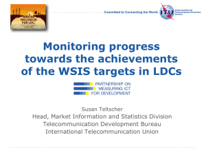 Monitoring progress towards the achievements of the WSIS targets in LDCs