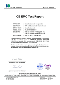 CE EMC Test Report