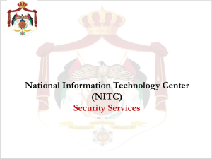 National Information Technology Center (NITC) Security Services
