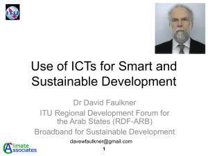 Use of ICTs for Smart and Sustainable Development