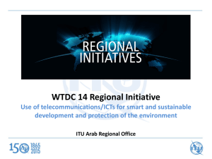 WTDC 14 Regional Initiative