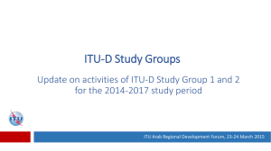 ITU-D Study Groups for the 2014-2017 study period