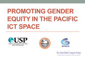 PROMOTING GENDER EQUITY IN THE PACIFIC ICT SPACE