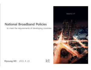 National Broadband Policies to meet the requirements of developing countries