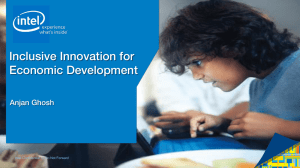 Inclusive Innovation for Economic Development Anjan Ghosh — Do Not Forward