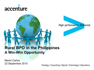 Rural BPO in the Philippines A Win-Win Opportunity  Marixi Carlos