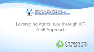 Leveraging Agriculture through ICT- GISB Approach