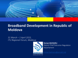 Broadband Development in Republic of Moldova  – 1 April 2015,