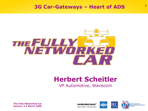 Herbert Scheitler 3G Car-Gateways – Heart of ADS VP Automotive, Wavecom