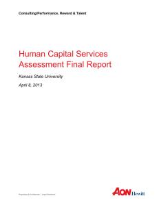 Human Capital Services Assessment Final Report Kansas State University April 8, 2013