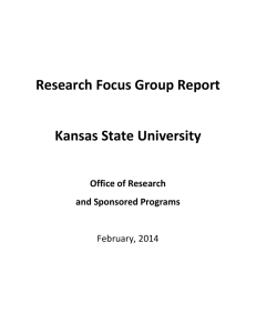   Research Focus Group Report  Kansas State University  Office of Research 