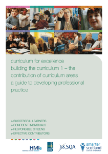 curriculum for excellence building the curriculum 1 – the