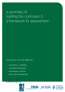a summary of building the curriculum 5 a framework for assessment