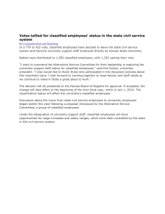 Votes tallied for classified employees' status in the state civil... system