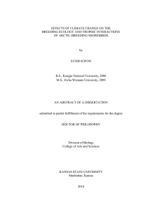 EFFECTS OF CLIMATE CHANGE ON THE BREEDING ECOLOGY AND TROPHIC INTERACTIONS