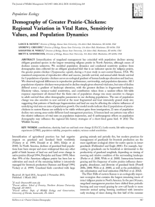 Demography of Greater Prairie-Chickens: Regional Variation in Vital Rates, Sensitivity