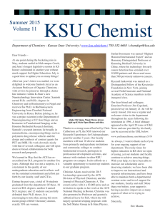 KSU Chemist Summer 2015  Volume 11