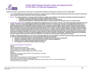 K-State 2025 Strategic Direction Action and Alignment Plan