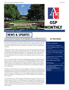 OSP  MONTHLY IN THIS ISSUE