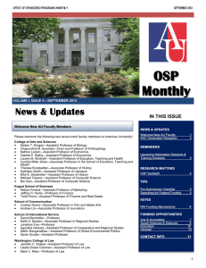 OSP  Monthly News &amp; Updates