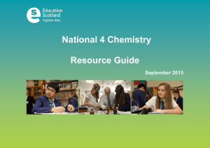 National 4 Chemistry Resource Guide September 2015