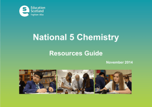 National 5 Chemistry Resources Guide November 2014