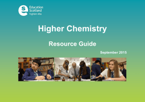 Higher Chemistry  Resource Guide September 2015