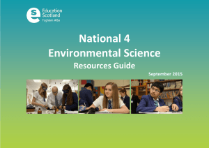 National 4 Environmental Science Resources Guide September 2015