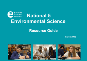National 5 Environmental Science  Resource Guide