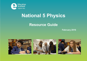 National 5 Physics  Resource Guide February 2016