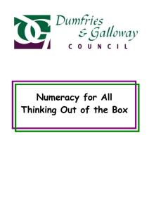 Numeracy for All Thinking Out of the Box