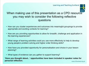 When making use of this presentation as a CPD resource